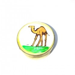 Round Box Metal Camel Pills Pilulier ONguent Herb Pollen