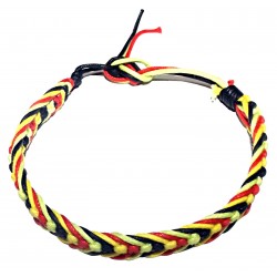 Pulsera trenzada algodón Rasta India Naturaleza étnica Sólido Marley